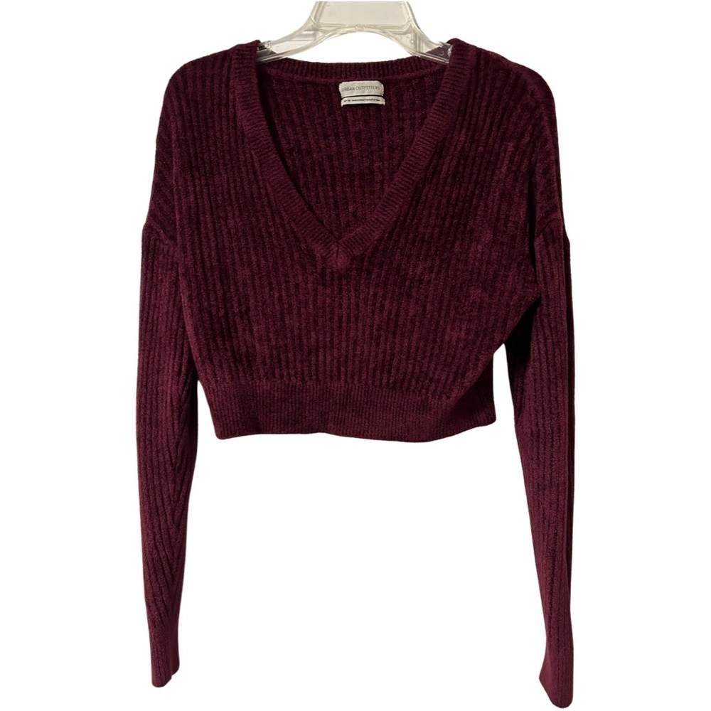 URBAN OUTFITTERS Kingston Chenille Long Sleeve Crop Sweater - Picture 3 of 5